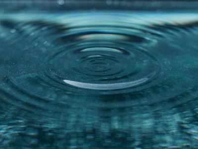 Water ripples creating a calming concentric pattern.